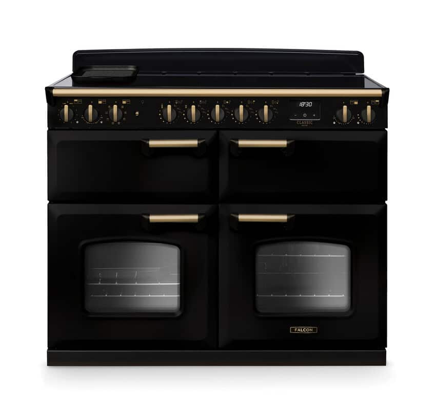 Classic-Deluxe-110-Induction-Slow-cook-oven-Gloss-Black-Antique-Brass