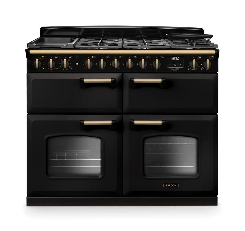 Classic-Deluxe-110-Dual-Fuel-Slow-cook-oven-Charcoal-Black-Antique-Brass