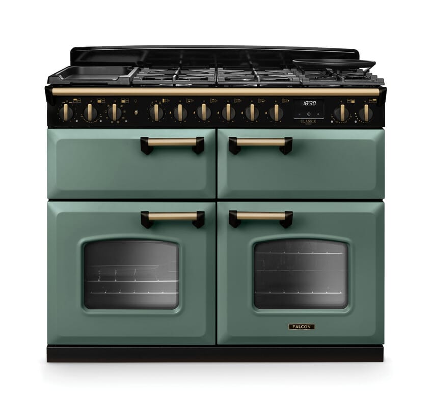 Classic-Deluxe-110-Dual-Fuel-Slow-cook-oven-Mineral-Green-Antique-Brass