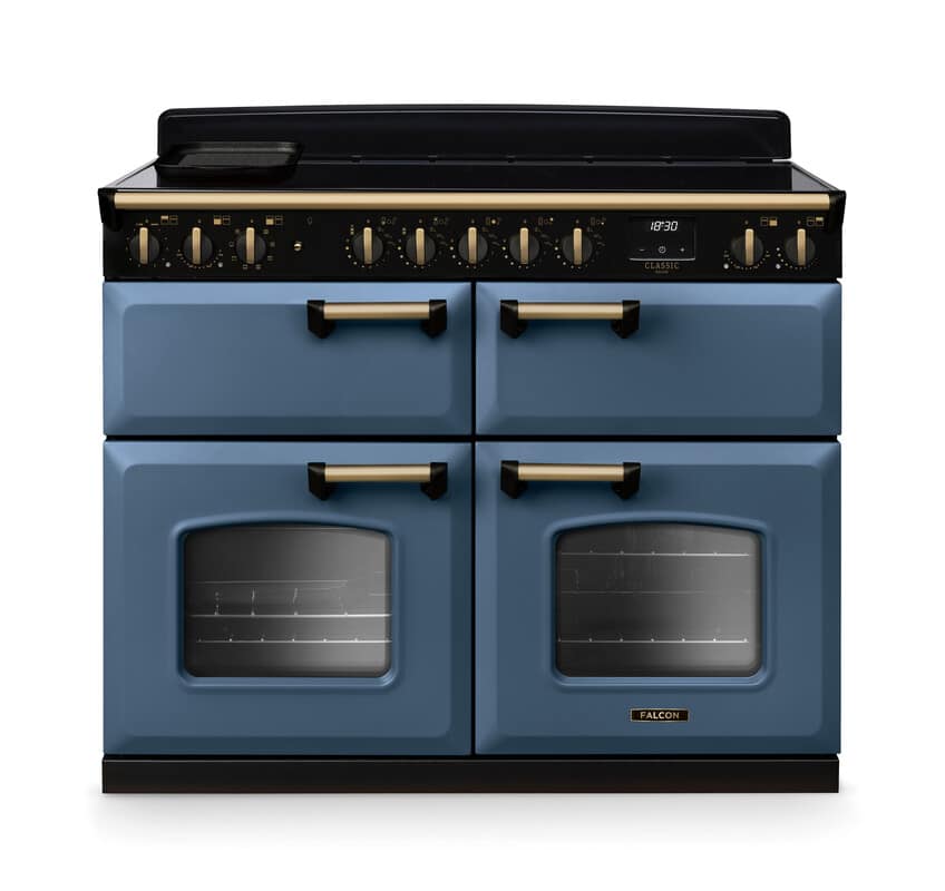 Classic-Deluxe-110-Induction-Slow-cook-oven-Stone-Blue-Antique-Brass